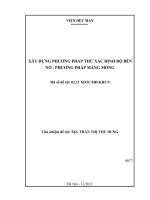 Xây dựng phương pháp thử xác định độ bền nổ  -phương pháp màng mỏng  vải