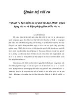 nghiệp vụ bảo hiểm xe cơ giới tại bảo minh- nhận dạng rủi ro và biện pháp giảm thiểu rủi ro