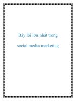 Bảy lỗi lớn nhất trong social media marketing pptx