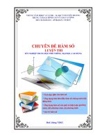 CHUYÊN ĐỀ HÀM SỐ LUYỆN THI TỐT NGHIỆP TRUNG HỌC PHỔ THÔNG, ĐẠI HỌC, CAO ĐẲNG ppt