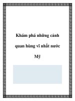 Khám phá những cảnh quan hùng vĩ nhất nước Mỹ doc
