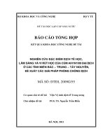 Nghiên cứu đặc điểm dịch tễ học, lâm sàng và vi rút học của cúm a h1n1 09 đại dịch các tỉnh miền bắc trung và tây nguyên, đề xuất các giải pháp phòng chống dịch