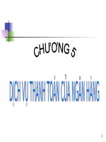 Chương 5 -  Nghiệp vụ thanh toán ngân hàng, Môn Nghiệp vụ ngân hàng Thương mại