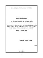 Nghiên cứu chính sách và giải pháp đảm bảo công bằng xã hội trong phân phối tiền lương và thu nhập trong điều kiện phát triển kinh tế thị trường và hội nhập đối với các loại hình doanh nghiệp