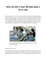 Điều cần biết về thay đổi thân nhiệt ở trẻ sơ sinh pptx