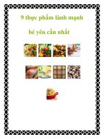 9 thực phẩm lành mạnh bé yêu cần nhất ppt