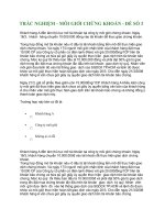 Trắc nghiệm - Môi giới chứng khoán - Đề Số 3 ppt