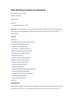 ms data warehouse design considerations