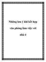 Những lưu ý khi kết hợp văn phòng làm việc với nhà ở pot