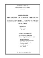 Fiscal policy and growth in Saudi Arabia - Chính sách tài khóa và tăng trưởng ở Arap Saudi