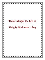 Thuốc nhuộm tóc bền có thể gây bệnh máu trắng docx