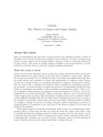 the theory of games and game models lctn - andrea schalk