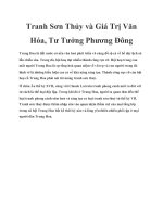 Tranh Sơn Thủy và Giá Trị Văn Hóa, Tư Tưởng Phương Đông ppt