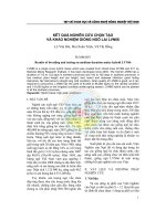 Kết quả nghiên cứu chọn tạo và khảo nghiệm giống ngô lai LVN66 pptx