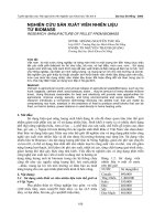 nghiên cứu sản xuất viên nhiên liệu từ biomass