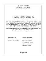 Đánh giá thực tiễn đàm phán, quy định về chính sách cạnh tranh trong FEAs, RTAs trên thế giới, đề xuất về đàm phán chính sách cạnh tranh trong FEAs, RTAs của việt nam trong giai đoạn tiếp theo