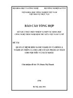 quản lý bệnh héo xanh vi khuẩn và đốm lá vi khuẩn trên cà chua để có sản phẩm an toàn cho nội tiêu và xuất khẩu