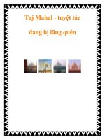 Taj Mahal - tuyệt tác đang bị lãng quên doc