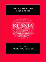 the cambridge history of russia - ii - imperial russia 1689-1917