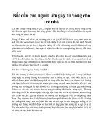 Bất cẩn của người lớn gây tử vong cho trẻ nhỏ doc