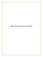 Khen thưởng thế nào cho hợp lý ppt