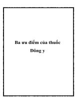 Ba ưu điểm của thuốc Đông y potx