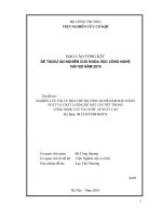 Nghiên cứu tối ưu hóa chế độ công nghệ đảm bảo năng suất và chất lượng bề mặt chi tiết trong công nghệ cắt tia nước áp suất cao