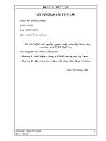 Nghiên cứu nghiệp vụ giao nhận xuất nhập khẩu hàng container của TNHH đại nam