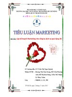 Tiểu luận:Lập kế hoạch Marketing cho công ty dịch vụ quà tặng 2B pot