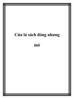 Cửa lá sách đóng nhưng mở pdf