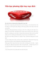 Tiền bạc phương tiện hay mục đích pptx