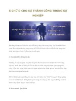 5 CHỮ D CHO SỰ THÀNH CÔNG TRONG SỰ NGHIỆP ppt