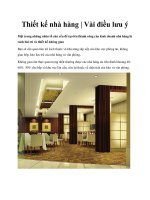Thiết kế nhà hàng | Vài điều lưu ý ppt