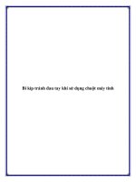 Bí kíp tránh đau tay khi sử dụng chuột máy tính potx