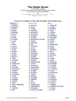 the noble quran - full text arabic and english - best translation