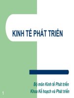 Kinh tế phát triển - Bổ sung kiến thức - ĐH Kinh tế quốc dân