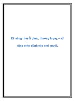 Kỹ năng thuyết phục, thương lượng – kỹ năng mềm dành cho mọi người potx