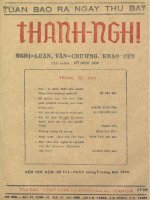 tạp chí thanh nghị số (111)