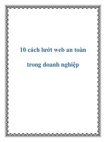 10 cách lướt web an toàn trong doanh nghiệp docx