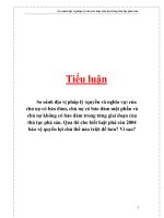 Tiểu luận:So sánh địa vị pháp lý của các loại chủ nợ trong thủ tục phá sản pot