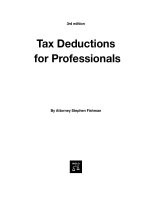 tax deductions for professionals 3rd (2008)