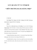 LƯU QUANG VŨ VÀ VỞ KỊCH “ HỒN TRƯƠNG BA DA HÀNG THỊT” docx