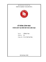 tiểu luận phẩm chất tạo nên một nhà lãnh đạo