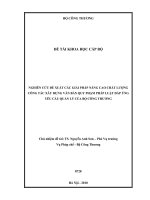 Nghiên cứu đề xuất các giải pháp nâng cao chất lượng công tác xây dựng văn bản quy phạm pháp luật đáp ứng yêu cầu quản lý của bộ công thương