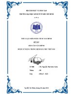 Tiểu luận: Báo cáo tài chính được sử dụng trong định giá như thế nào