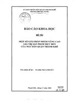 Một số giải pháp nhằm nâng cao giá trị sản phẩm mực đen của ngư dân quận thanh khuê