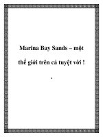 Marina Bay Sands – một thế giới trên cả tuyệt vời ! . pptx