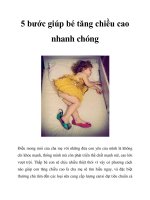 5 bước giúp bé tăng chiều cao nhanh chóng pptx