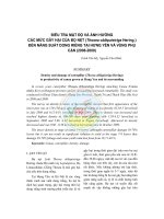 Điều tra mật độ và ảnh hưởng các mức gây hại của bọ nẹt (Thosea obliquistriga Hering.) đến năng suất dong riềng tại hưng yên và vùng phụ cận (2008-2009) doc