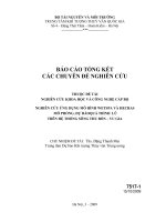 Nghiên cứu ứng dụng mô hình WETSPA và HECRAS mô phỏng, dự báo quá trình lũ trên hệ thống sông thu bồn vu gia  báo cáo tổng kết các chuyên đề nghiên cứu